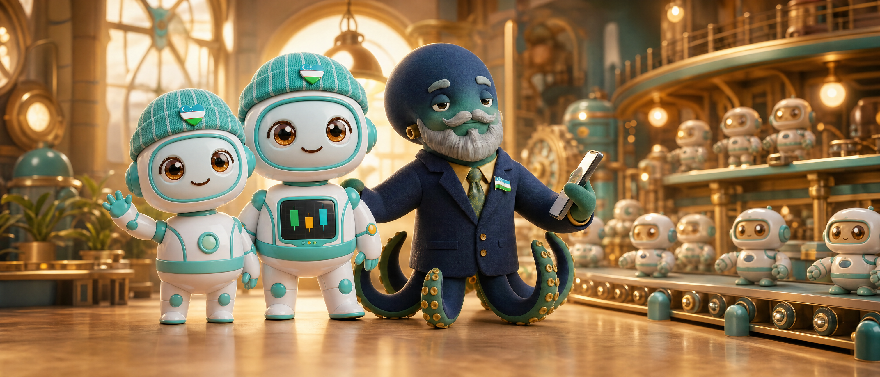 Фабрика роботов MILAGPT — маскоты Nanobot, TradeBot, OctoClaw
